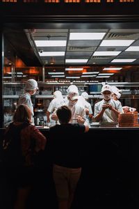 Group of people at restaurant