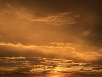 Low angle view of sky during sunset