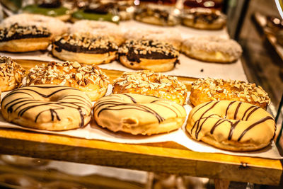 High angle view of cake on table