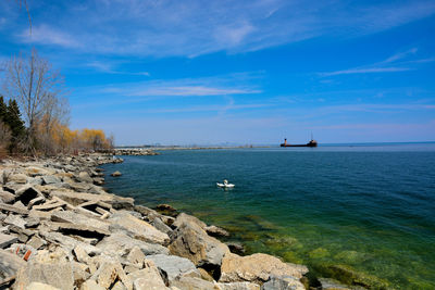 Scenic view of sea against sky