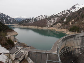 Dam in alpine route. japan