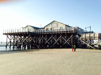 View of built structure against clear sky