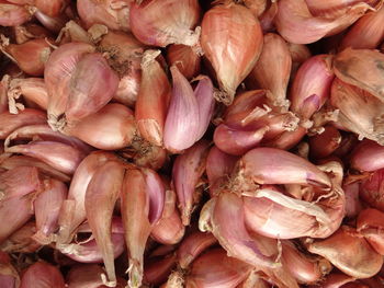 Full frame shot of onions for sale at market stall