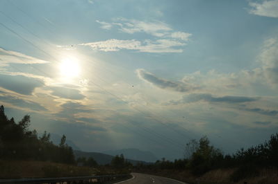 Scenic view of silhouette landscape against sky during sunset