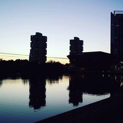 View of river at sunset