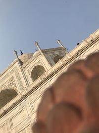 Low angle view of temple against sky