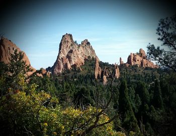 Scenic view of rocky mountains