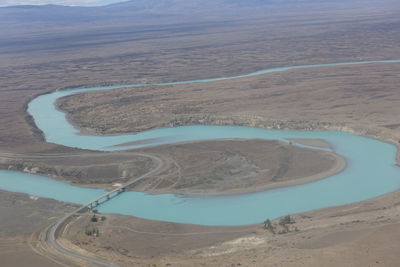 High angle view of sand dunes