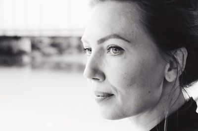 Close-up portrait of young woman