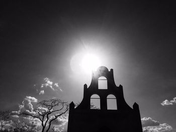 Low angle view of built structure against sky