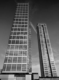 Low angle view of modern building against sky