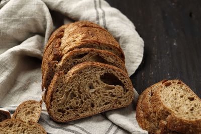 Close-up of bread on table