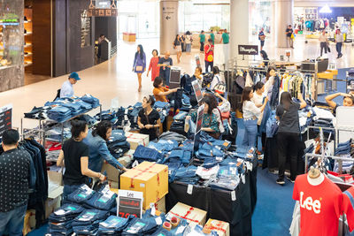 People standing in market