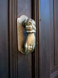 Close-up of door knocker