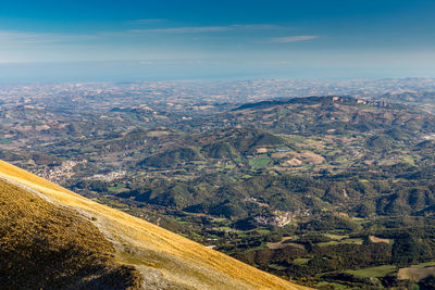 Aerial view of landscape against sky