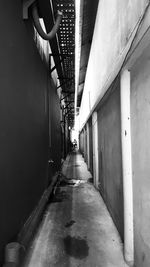 Empty corridor of building