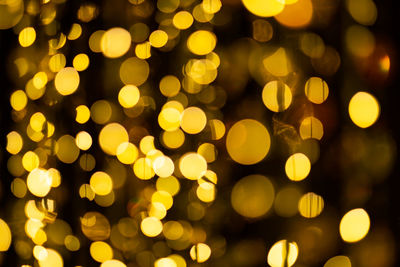 Defocused image of illuminated lights