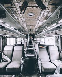 Interior of train