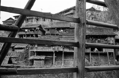 Close-up of old construction site