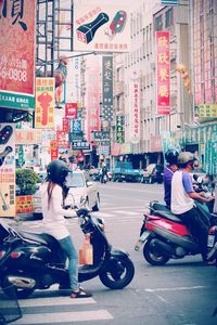 People on city street