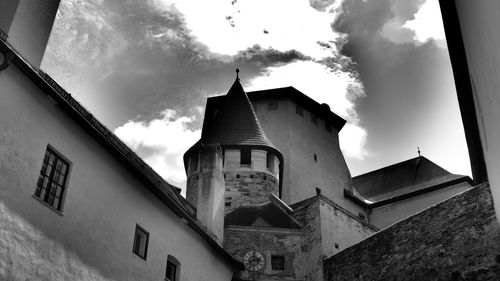 Low angle view of buildings against sky