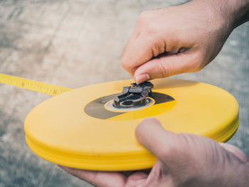 Close-up of man working