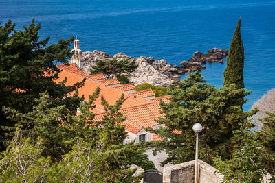 Beautiful dubrovnik coast seen from the gradac park