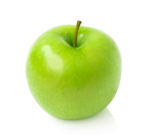 Close-up of apple against white background