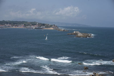 Harbor entrance of  saint jean de luz