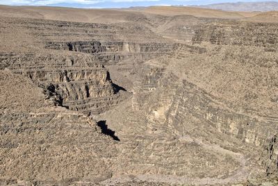 High angle view of a desert