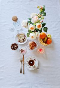  tasty morning breakfast on the table