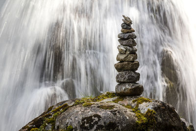 Scenic view of waterfall