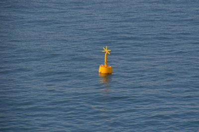 Yellow floating on sea
