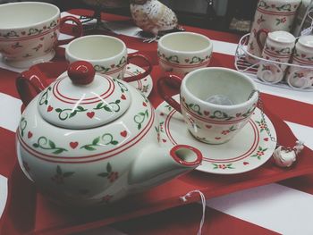 Coffee cup on table