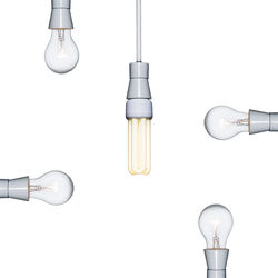 Close-up of light bulb against white background