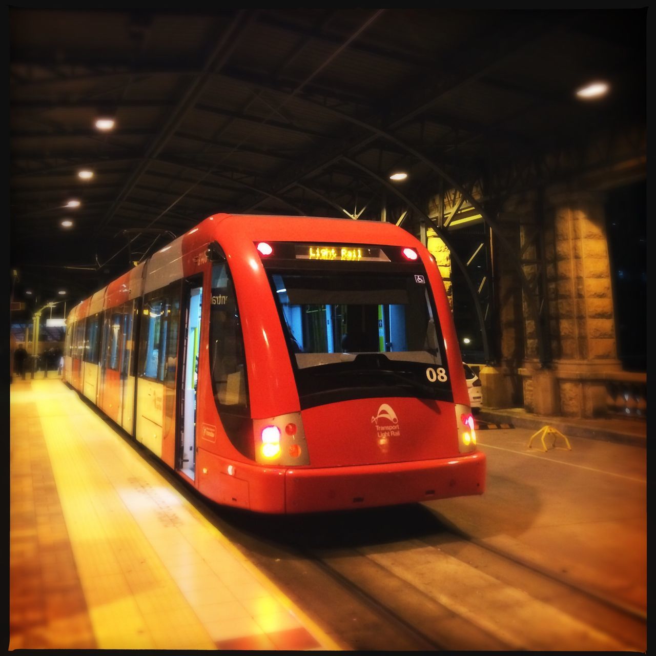 transportation, illuminated, mode of transport, red, public transportation, railroad station, railroad station platform, travel, indoors, architecture, built structure, land vehicle, rail transportation, night, subway station, blurred motion, motion, train - vehicle, on the move, city