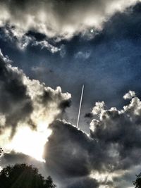 Low angle view of cloudy sky