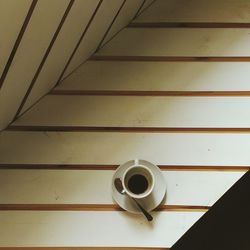 Coffee cup on table