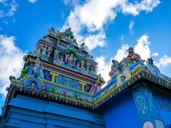 Low angle view of traditional building against sky