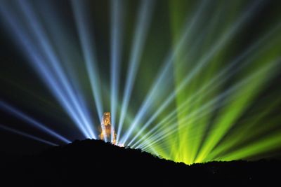 View of illuminated lights at night