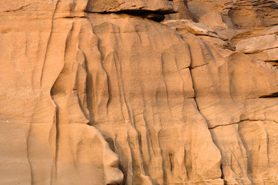 Low angle view of rock formation