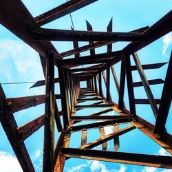 Low angle view of bridge against sky