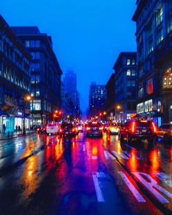 City street at night