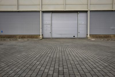 Walkway leading towards garage