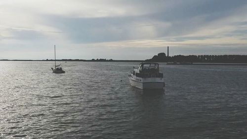 Boats in sea