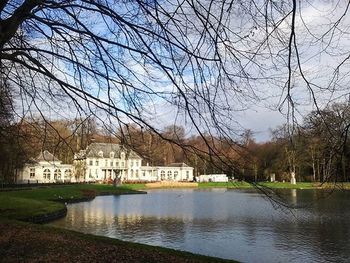 View of canal along buildings
