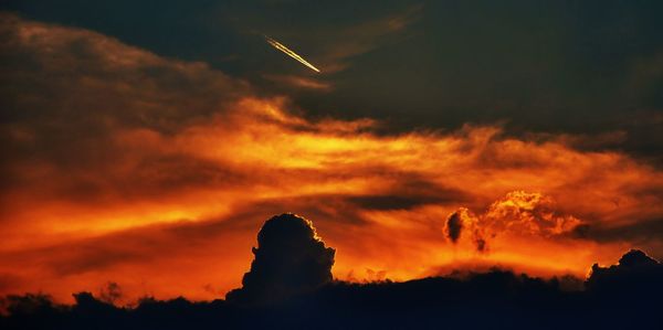 Low angle view of sky during sunset