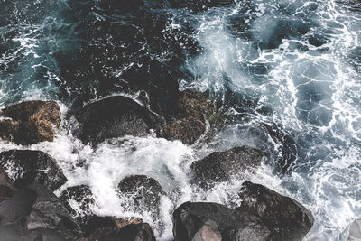 Close-up of rocky shore