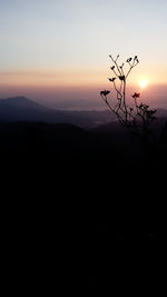 Sunset over mountain