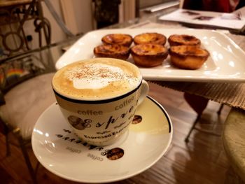 Close-up of coffee on table